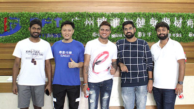 印度客户来中国进口榴莲视频免费健身房器械